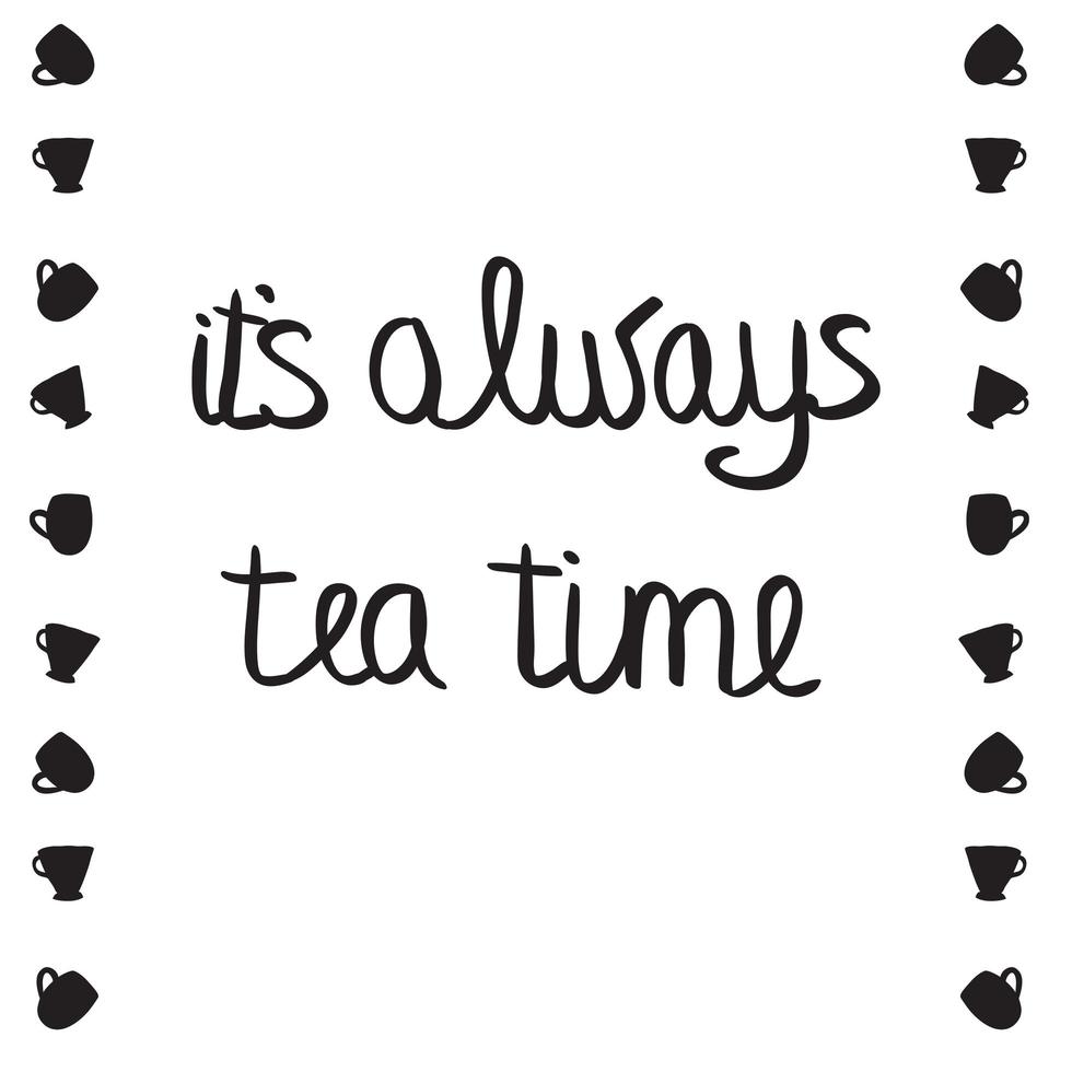 Always tea time vector