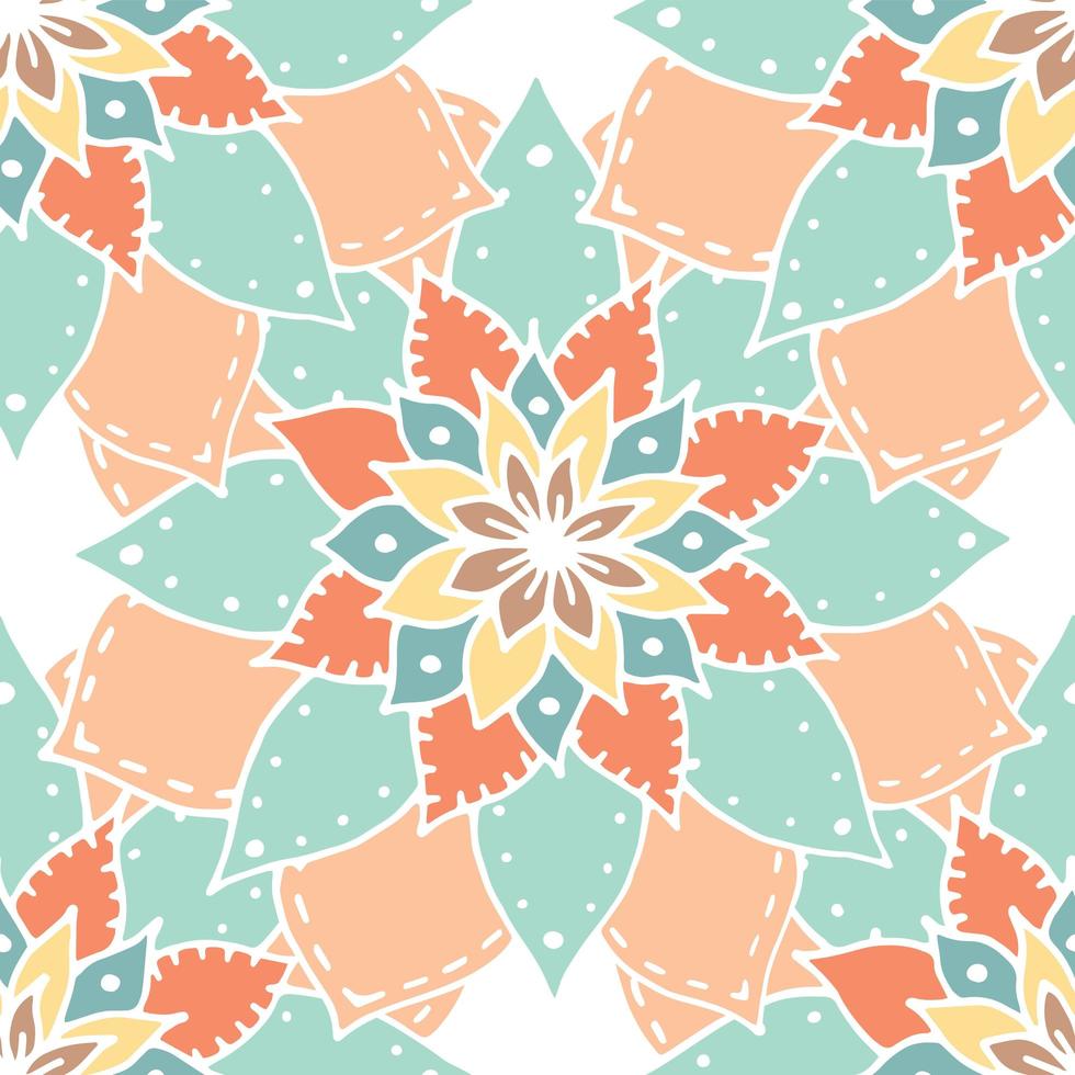 patrón de mandala de flores. vector