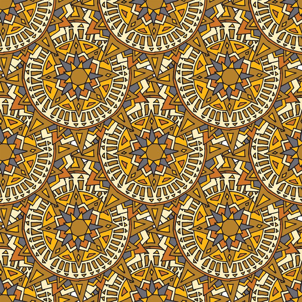 Mandala flower seamless pattern design. vector