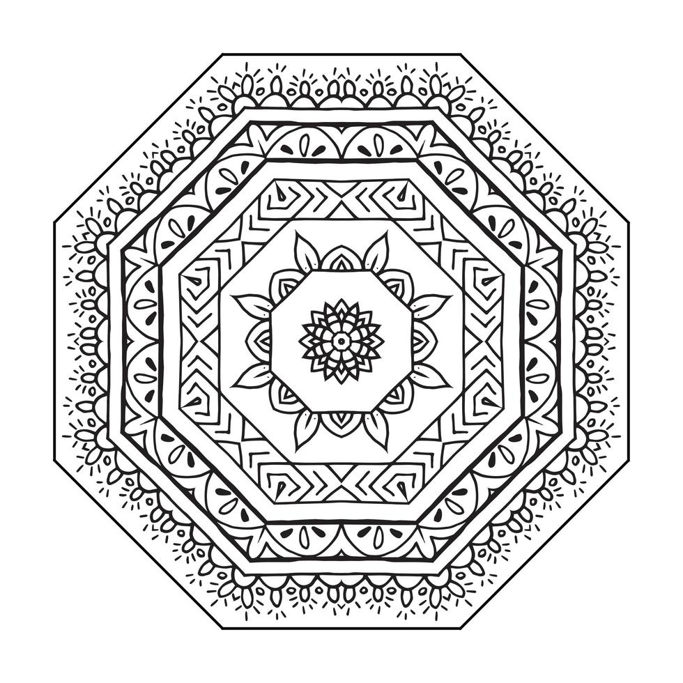 mandala étnico floral. vector