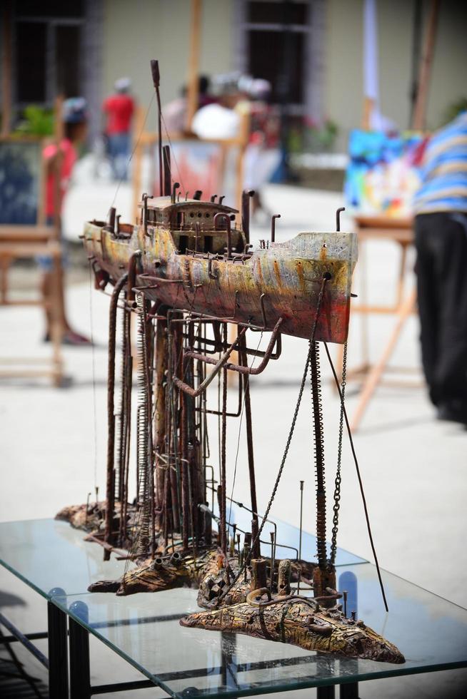 Sagua La Grande, Cuba, 2020 - Ship miniature on display photo