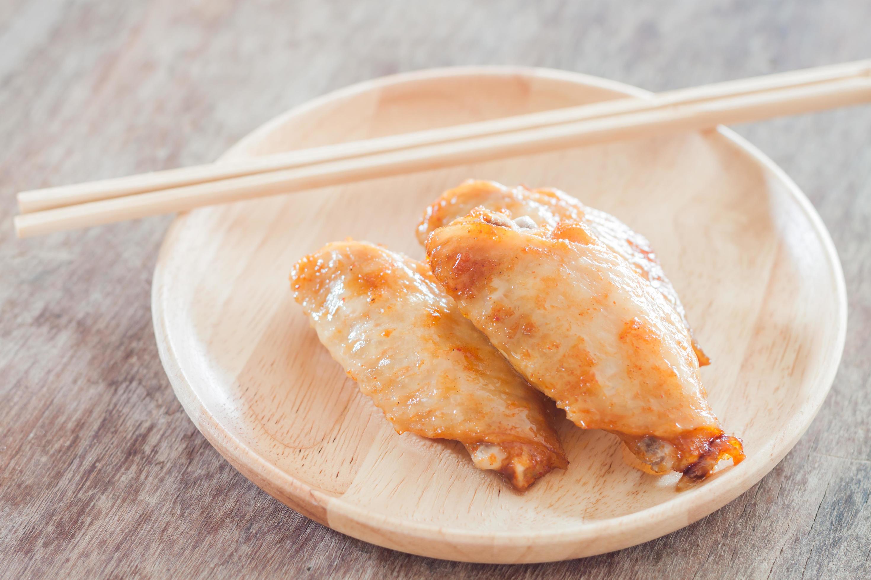 Plate with chicken wings on it 1759023 Stock Photo at Vecteezy