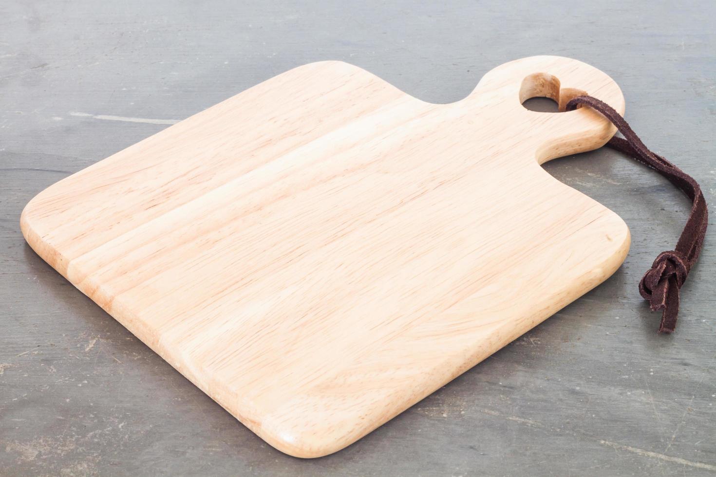 Cutting board with a string photo