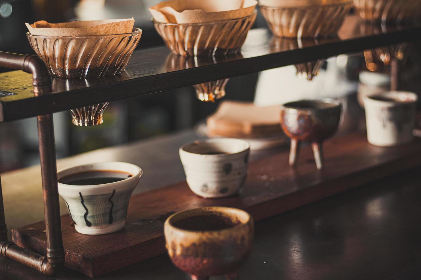 Close-up of pour over coffee photo