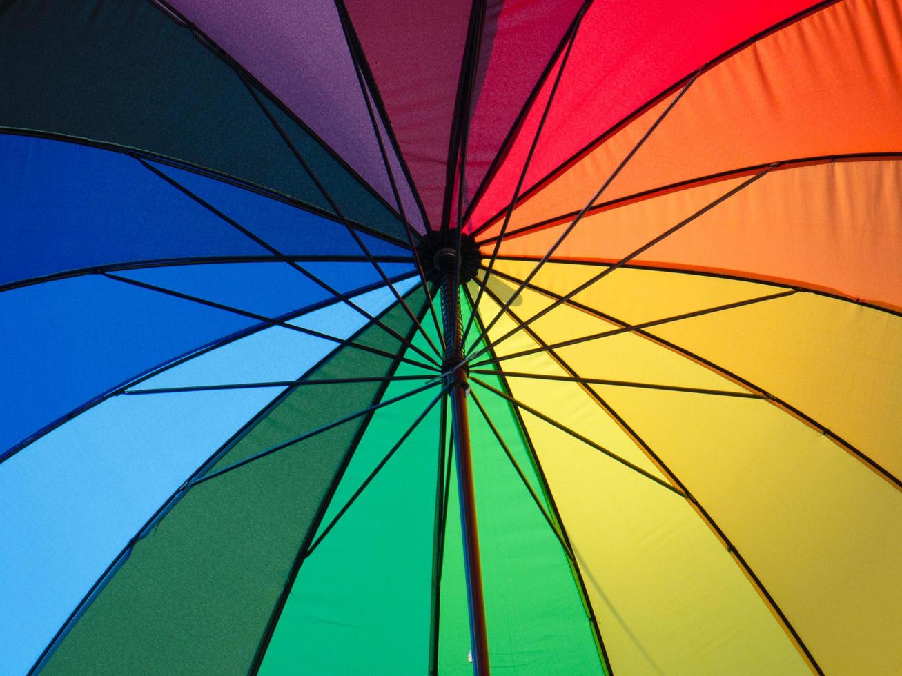 Rainbow beach umbrella 1759699 Stock Photo at Vecteezy