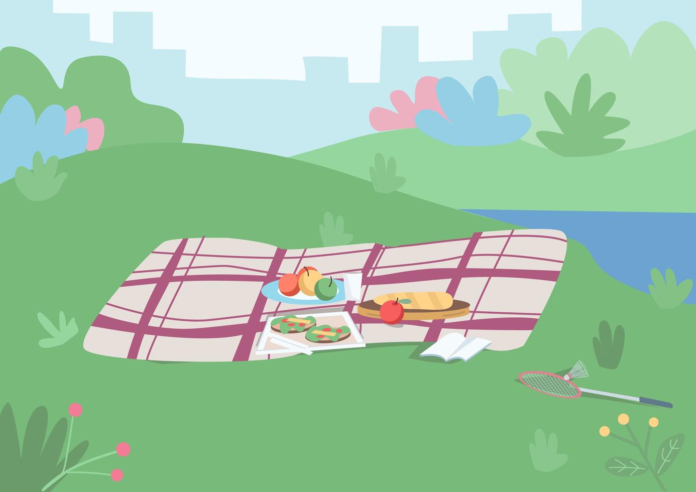 lugar para picnic vector