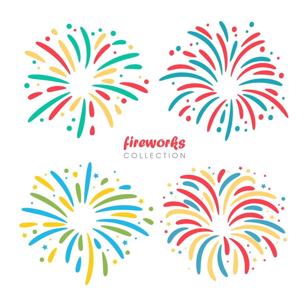 Fireworks for celebrating the new year vector