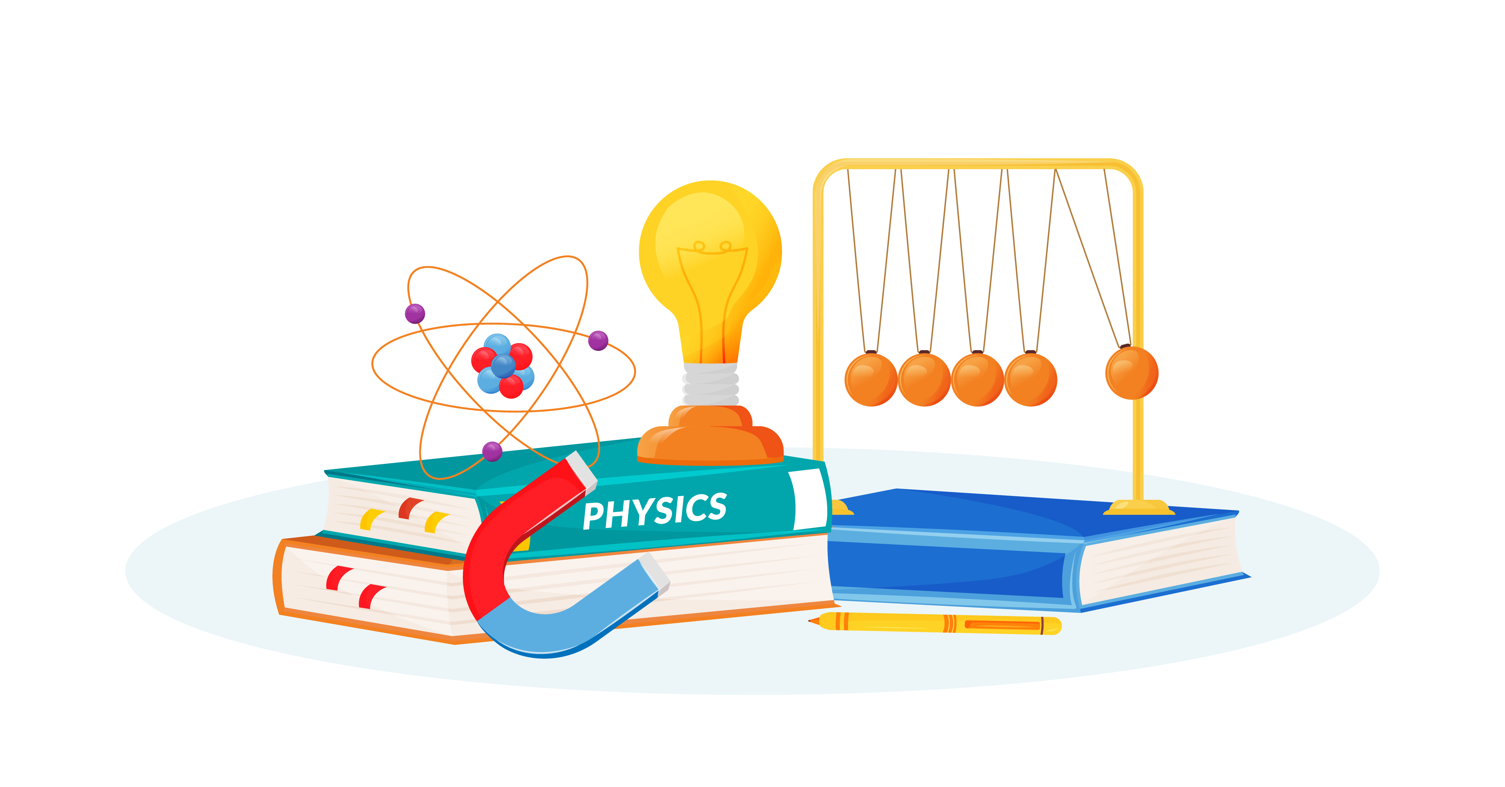 Physics supplies and books 1759760 Vector Art at Vecteezy