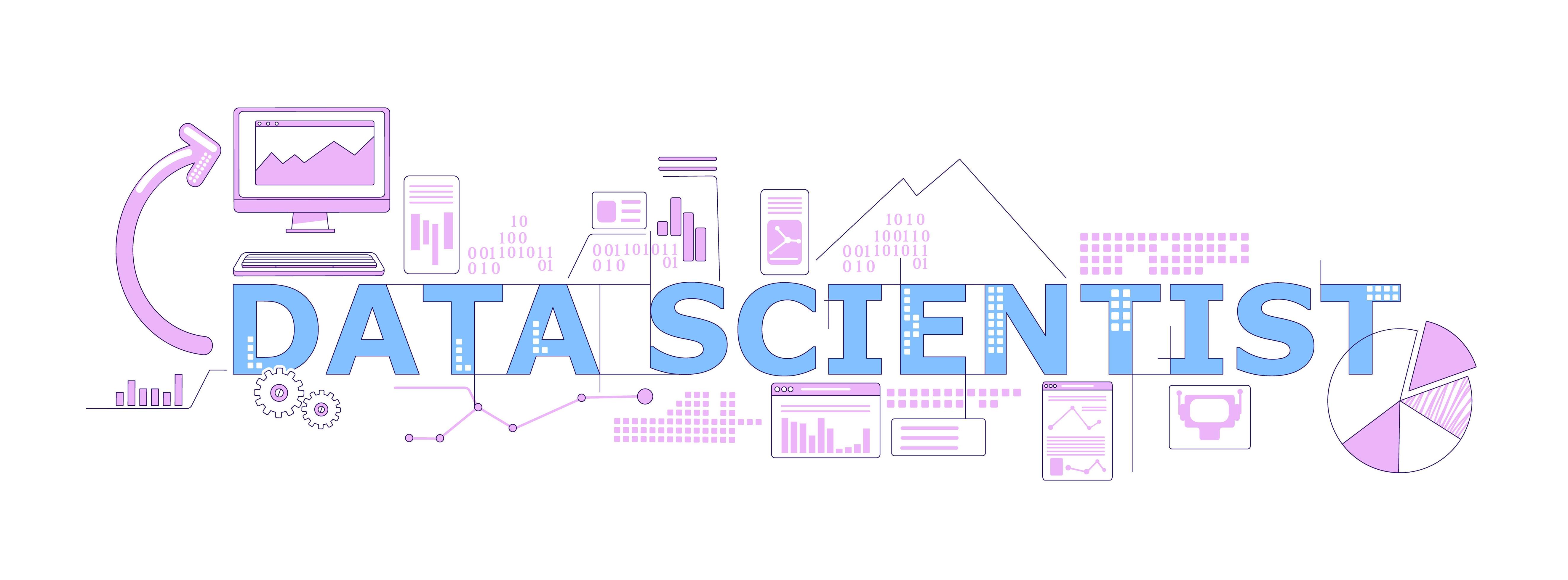 Data scientist word banner 1759768 Vector Art at Vecteezy