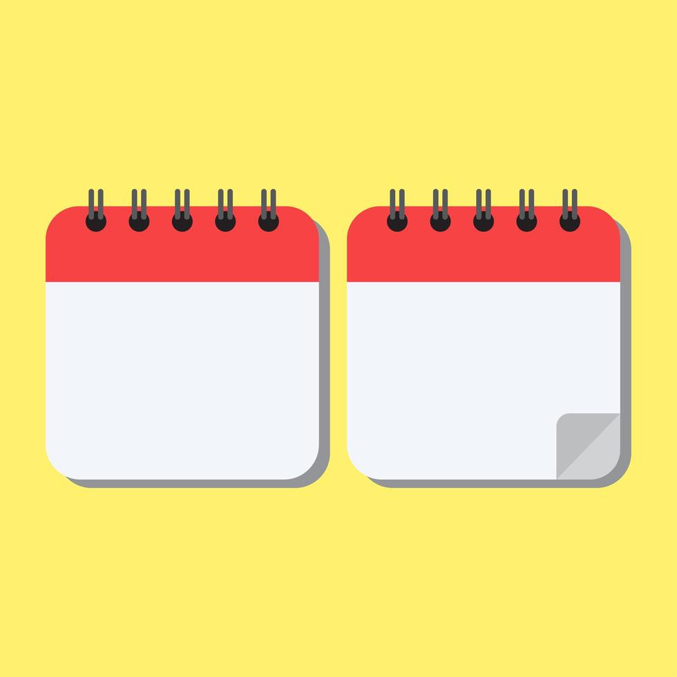 conjunto de iconos de calendario vacío vector