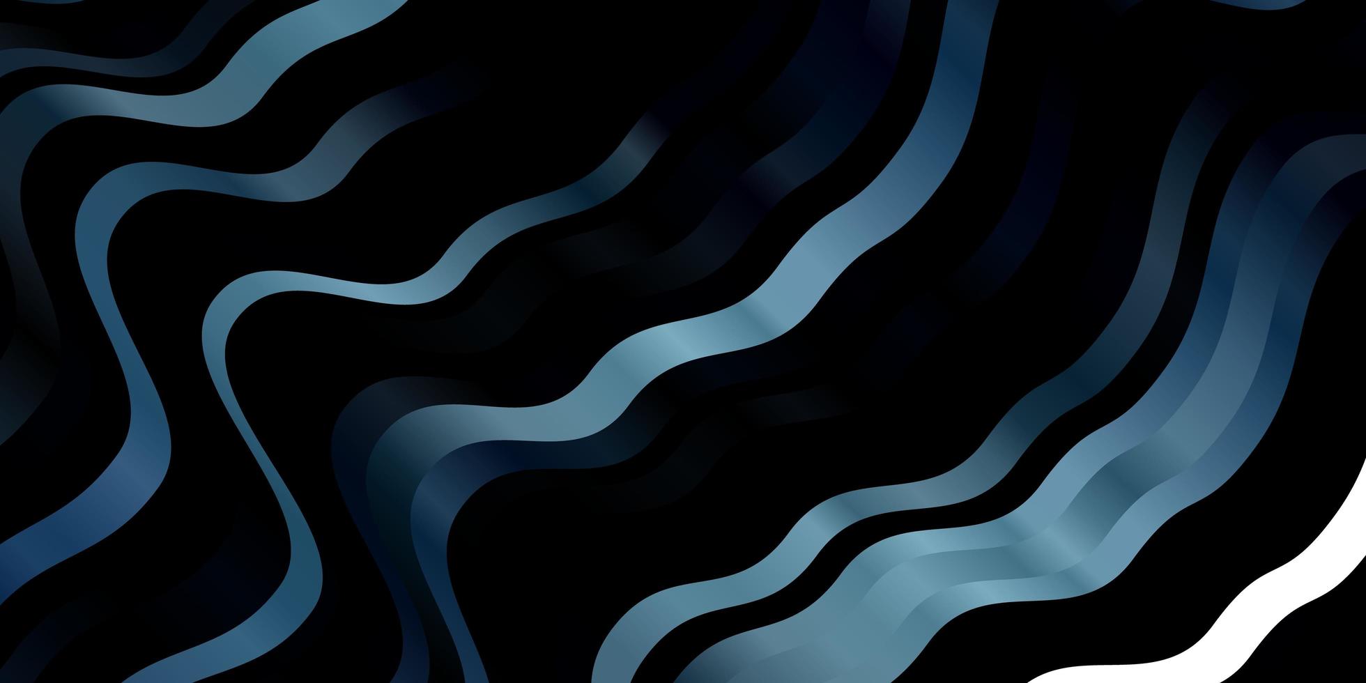 Dark BLUE pattern with curves. vector