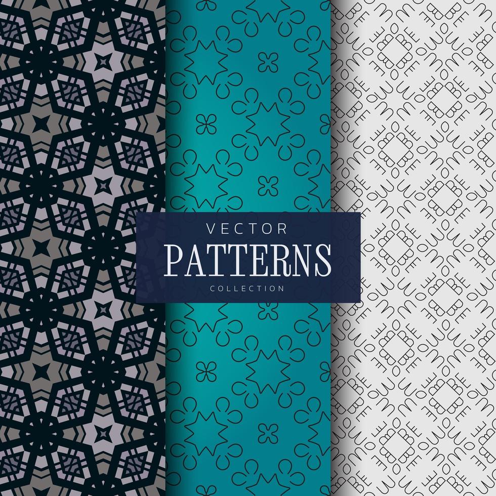 Decorative lines pattern collection vector