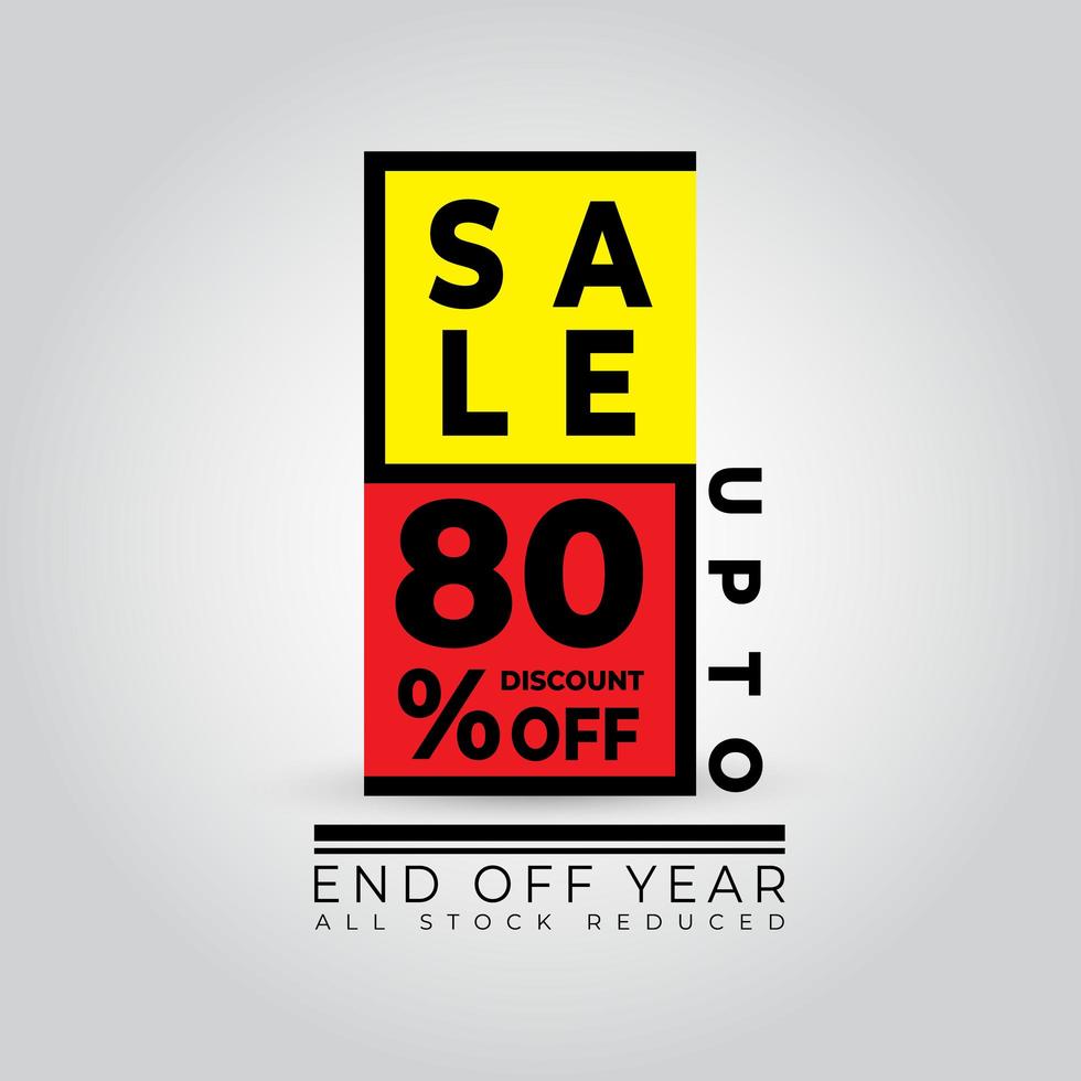 Year end sale poster vector
