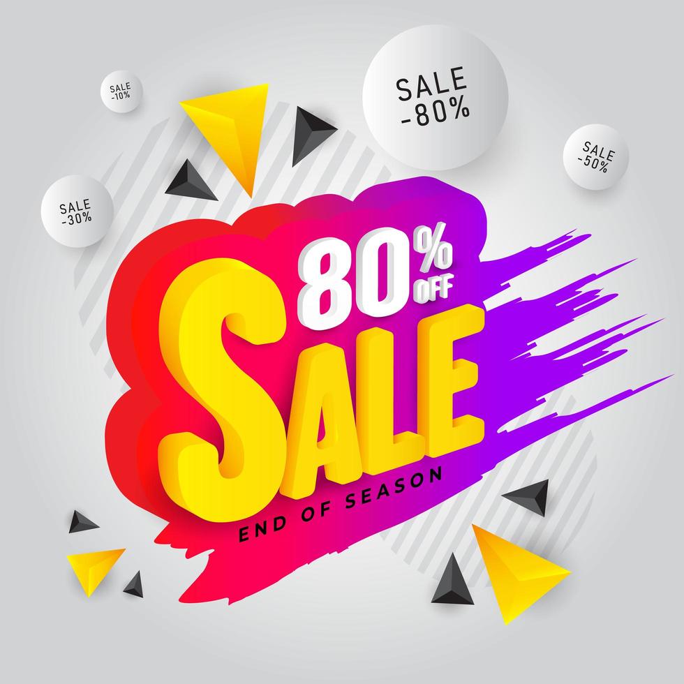 End of season sale promotion poster vector