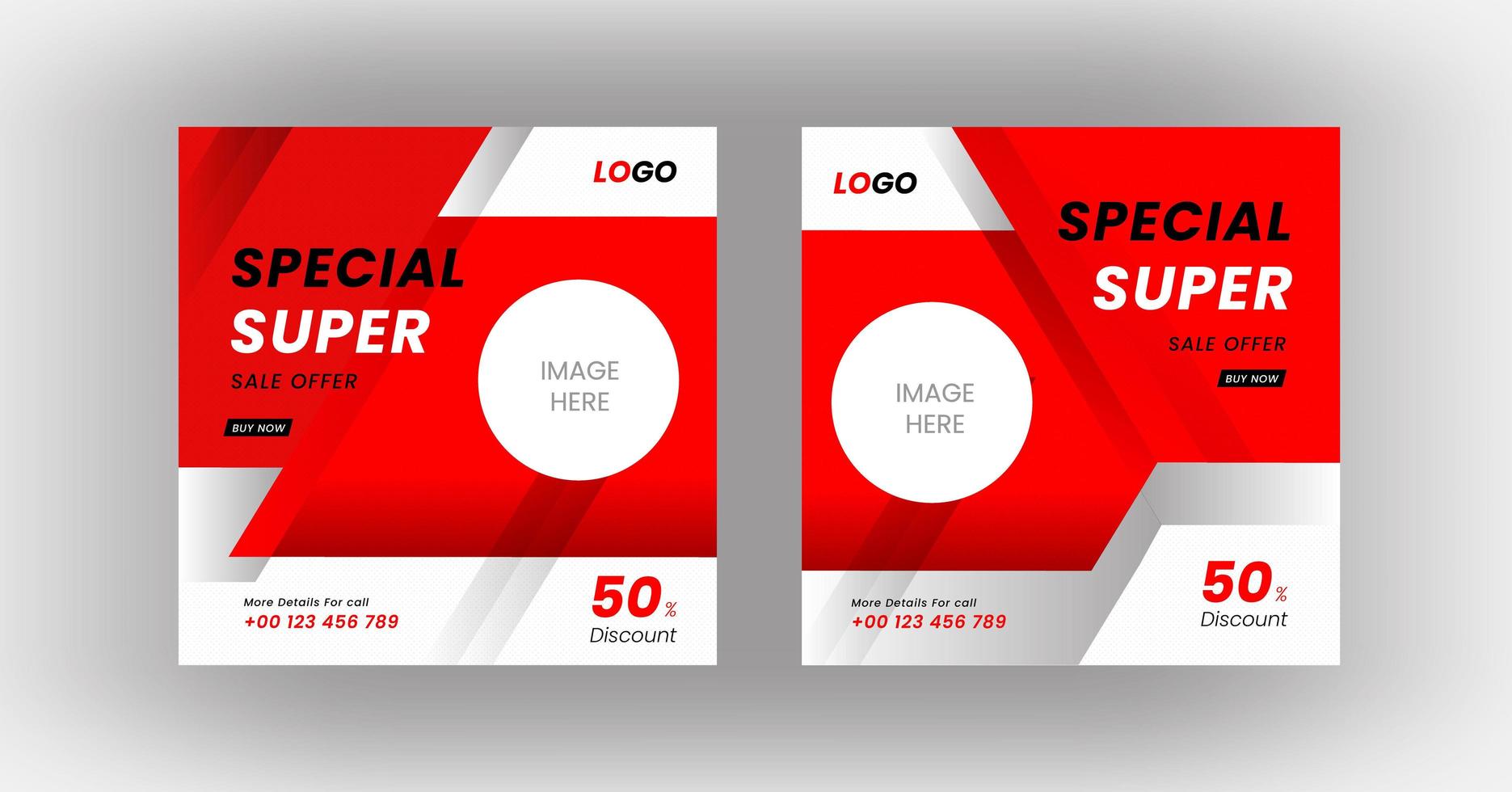 Social media post sale banner template vector