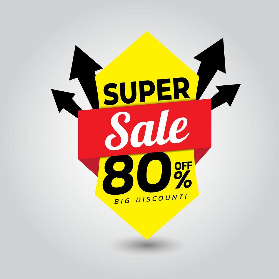 Supper sale discount banner vector