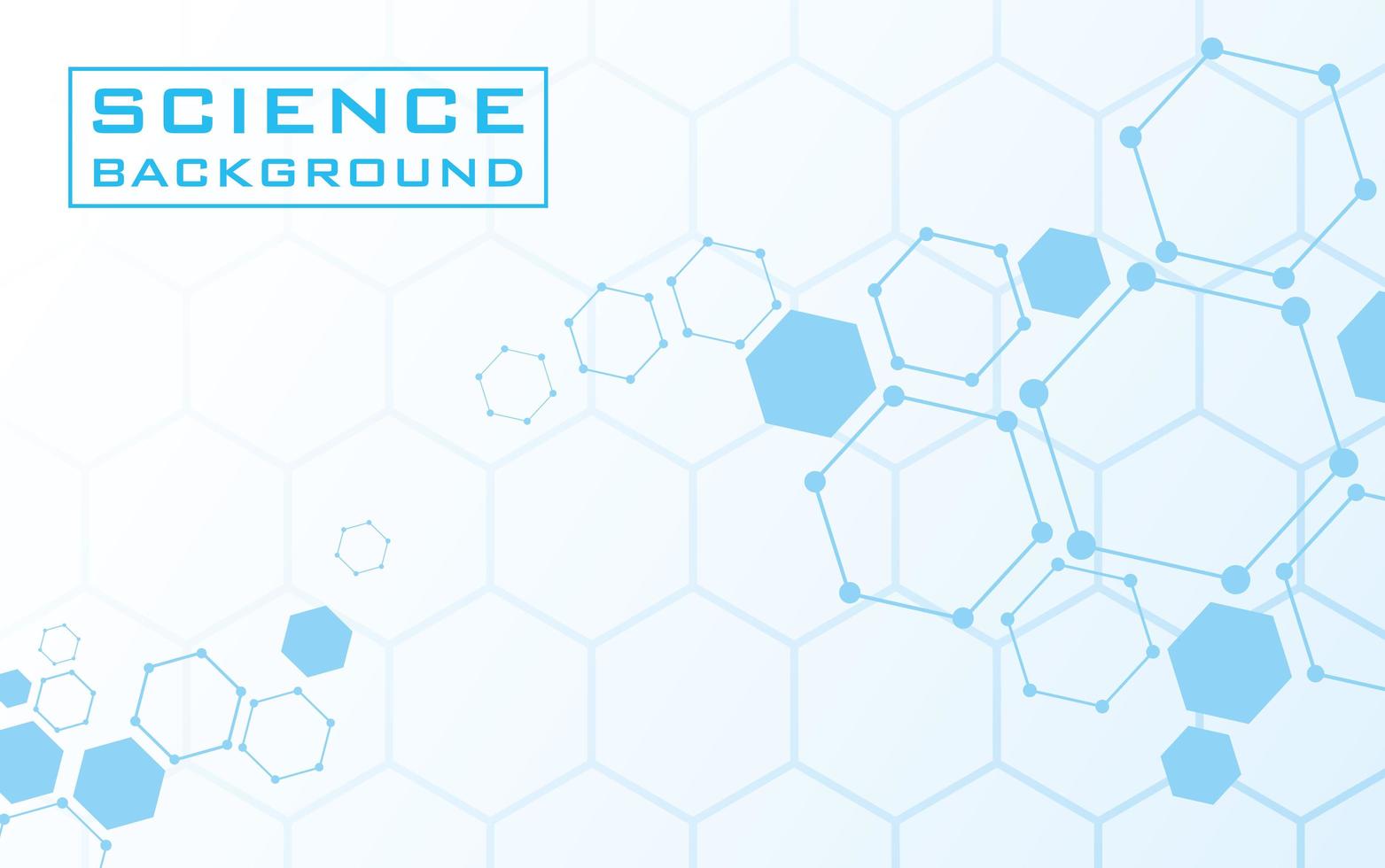 White science background with lines and structures vector