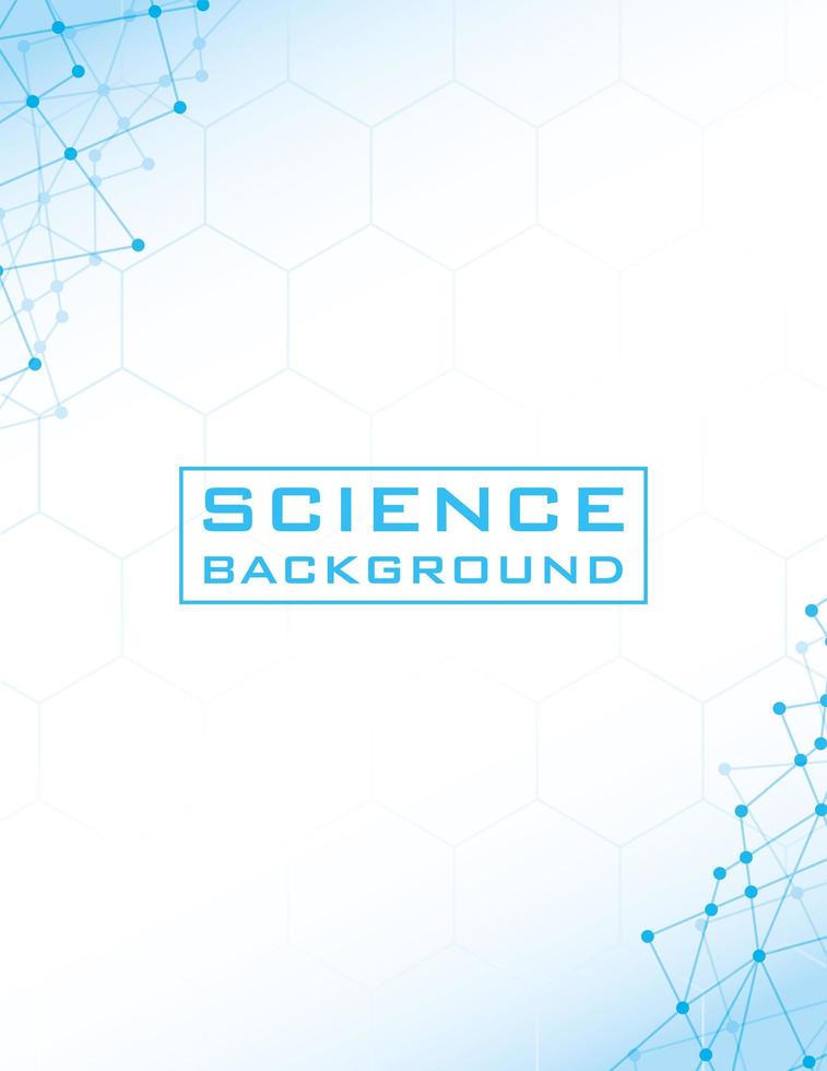 White science background with lines and structures vector