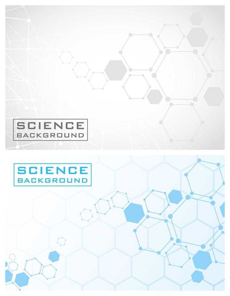 Science background set with lines and structures vector