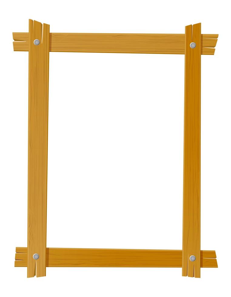 Wooden vertical frame for pictures vector