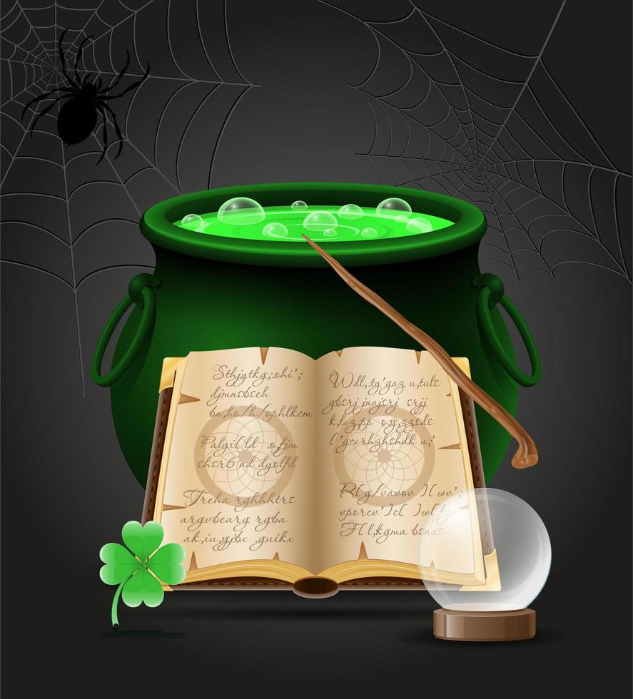 Magic objects for witchcraft vector