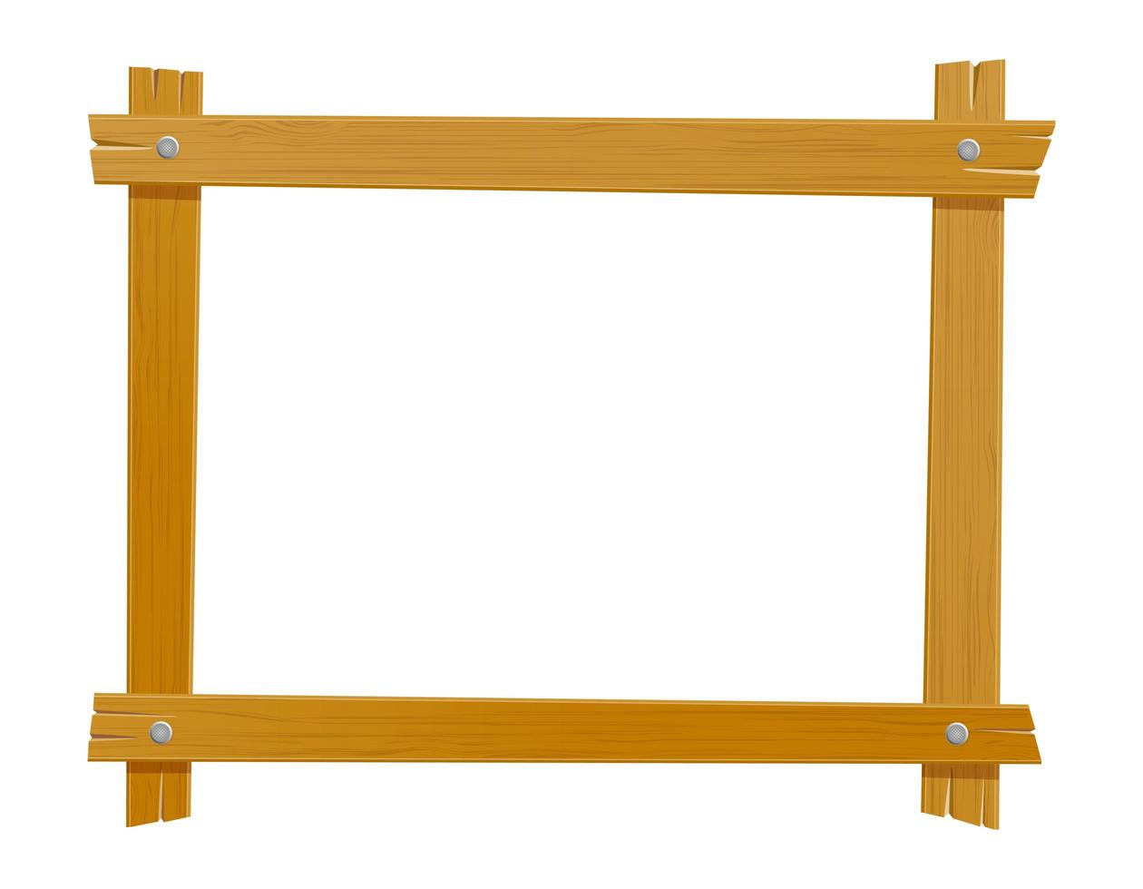 Wooden frame for pictures vector