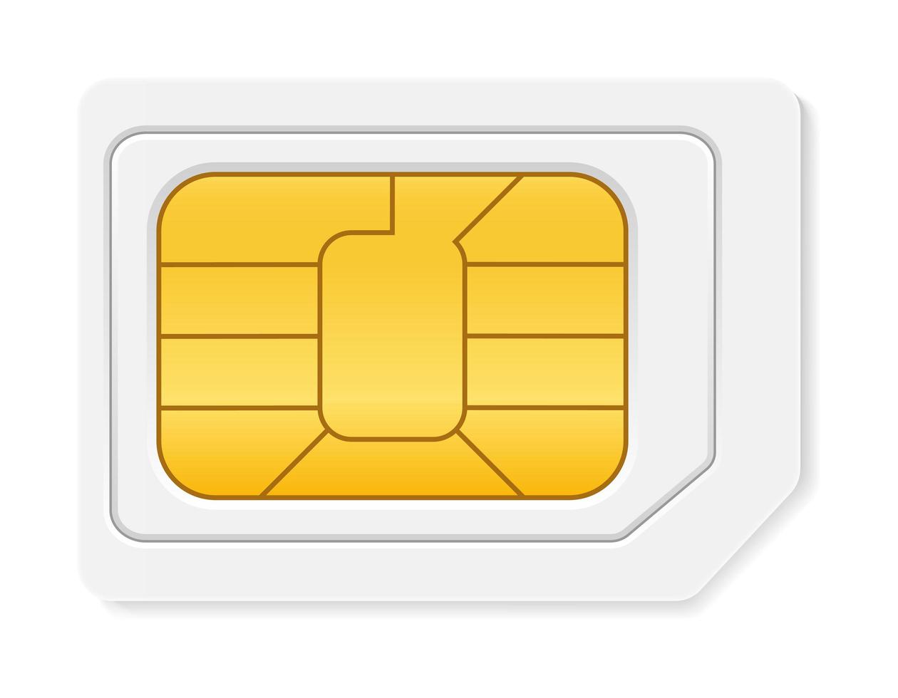 Sim card chip vector