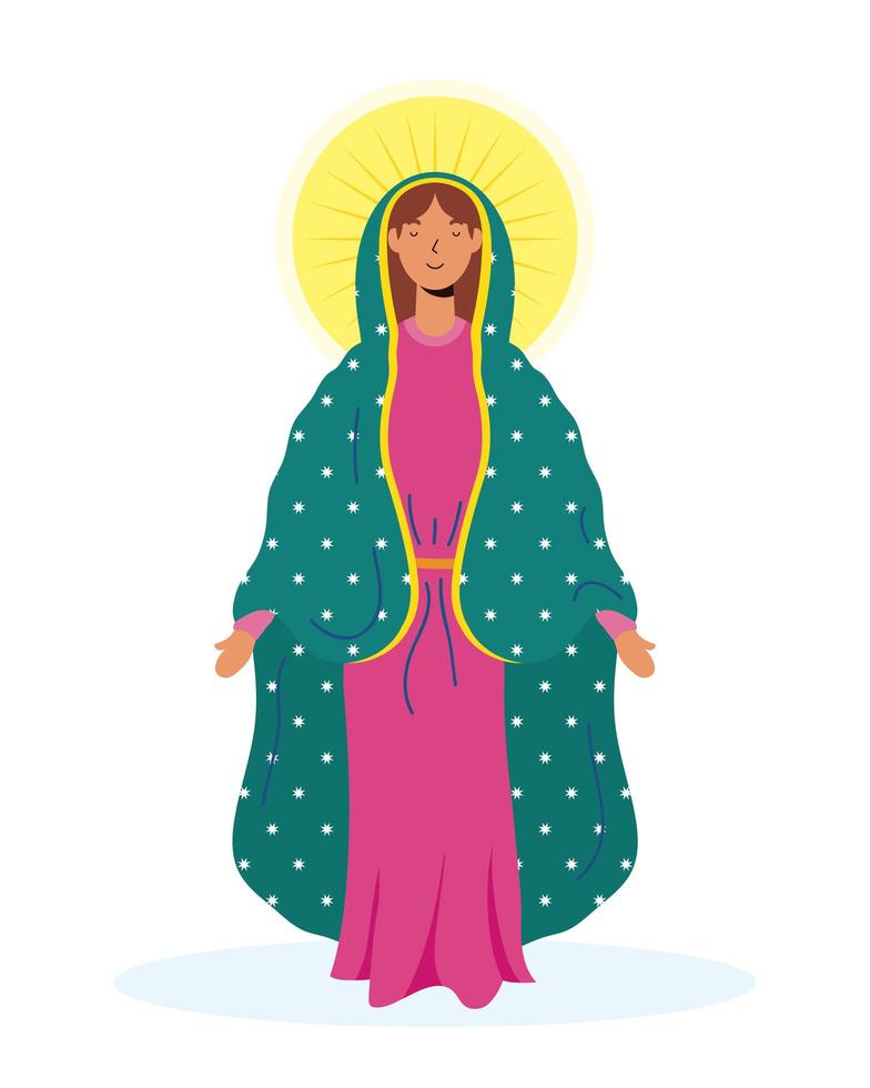 personaje de la virgen maría vector