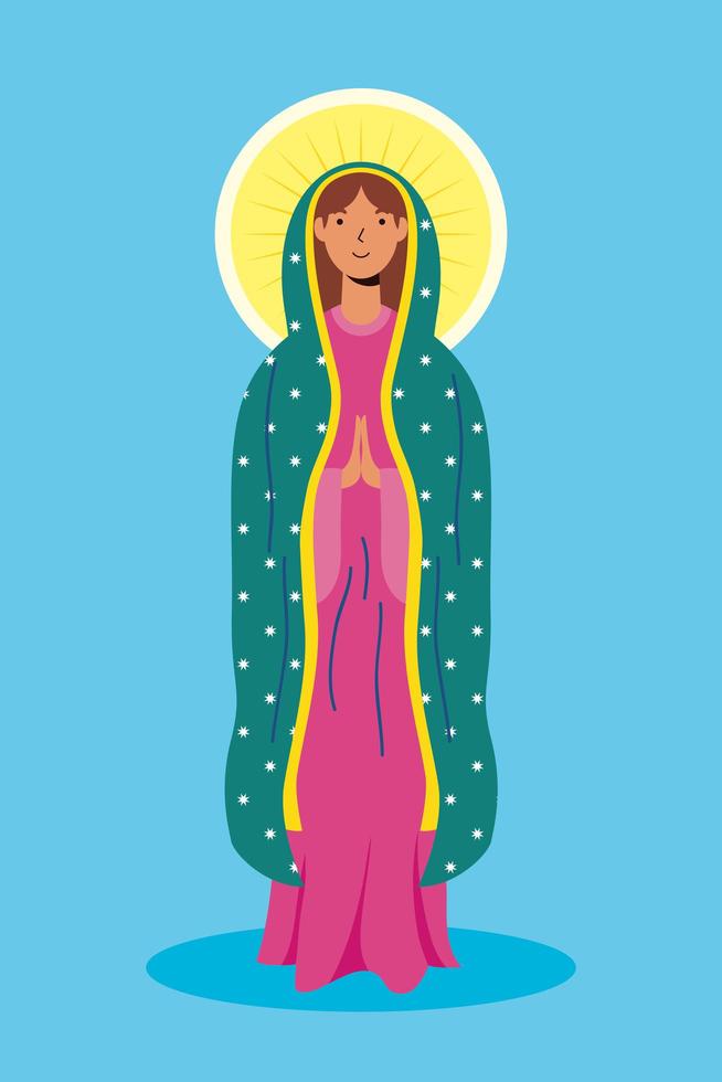 personaje de la virgen maría vector