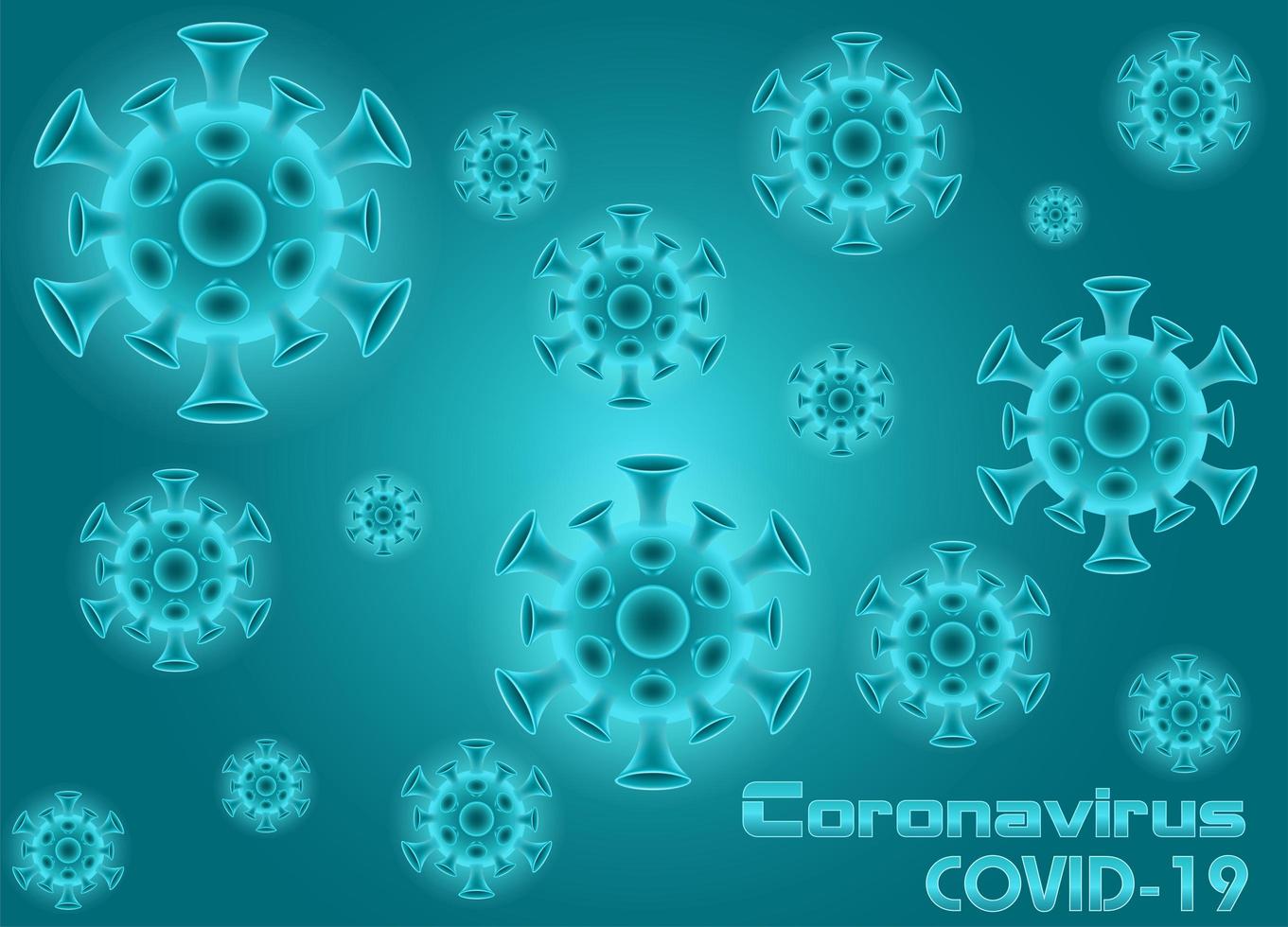 Pandemic coronavirus covid-19 background vector