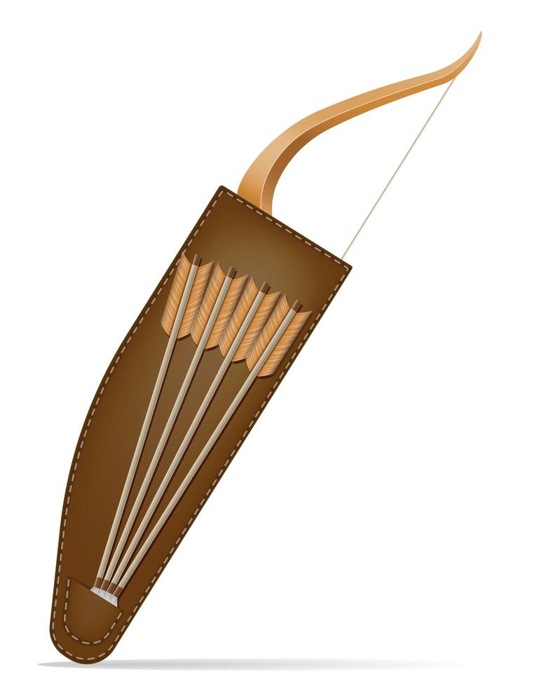 Bow with arrows for shooting vector