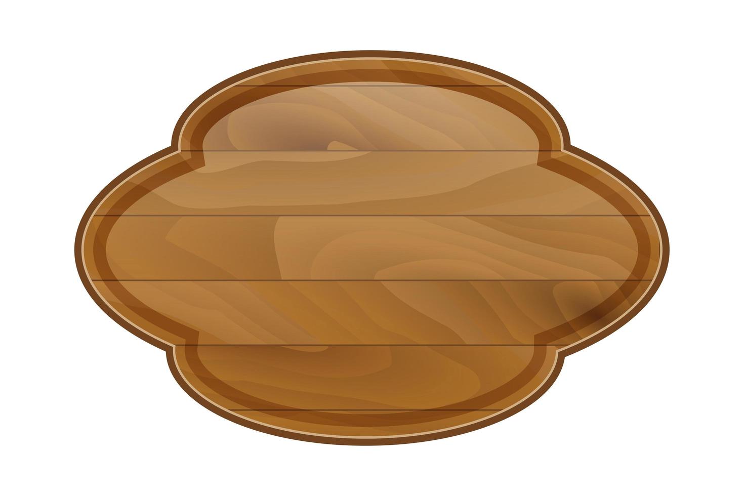Wooden board sign vector