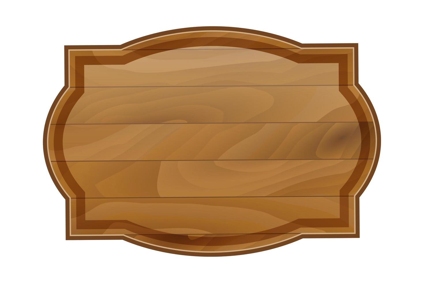 Wooden board sign vector