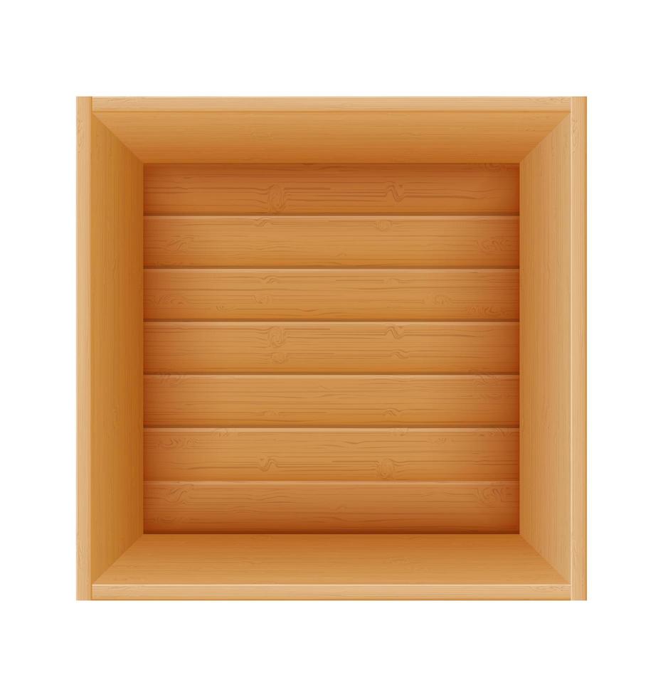 Wooden box for the delivery and transportation of goods vector