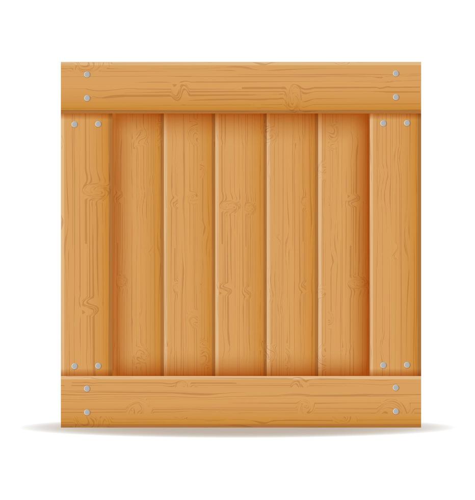 Wooden box for the delivery and transportation of goods vector