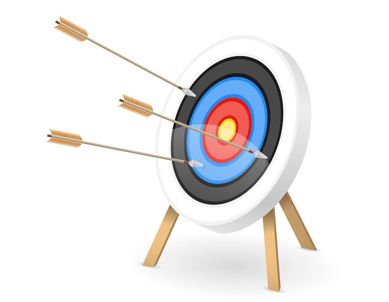 Target with arrows vector