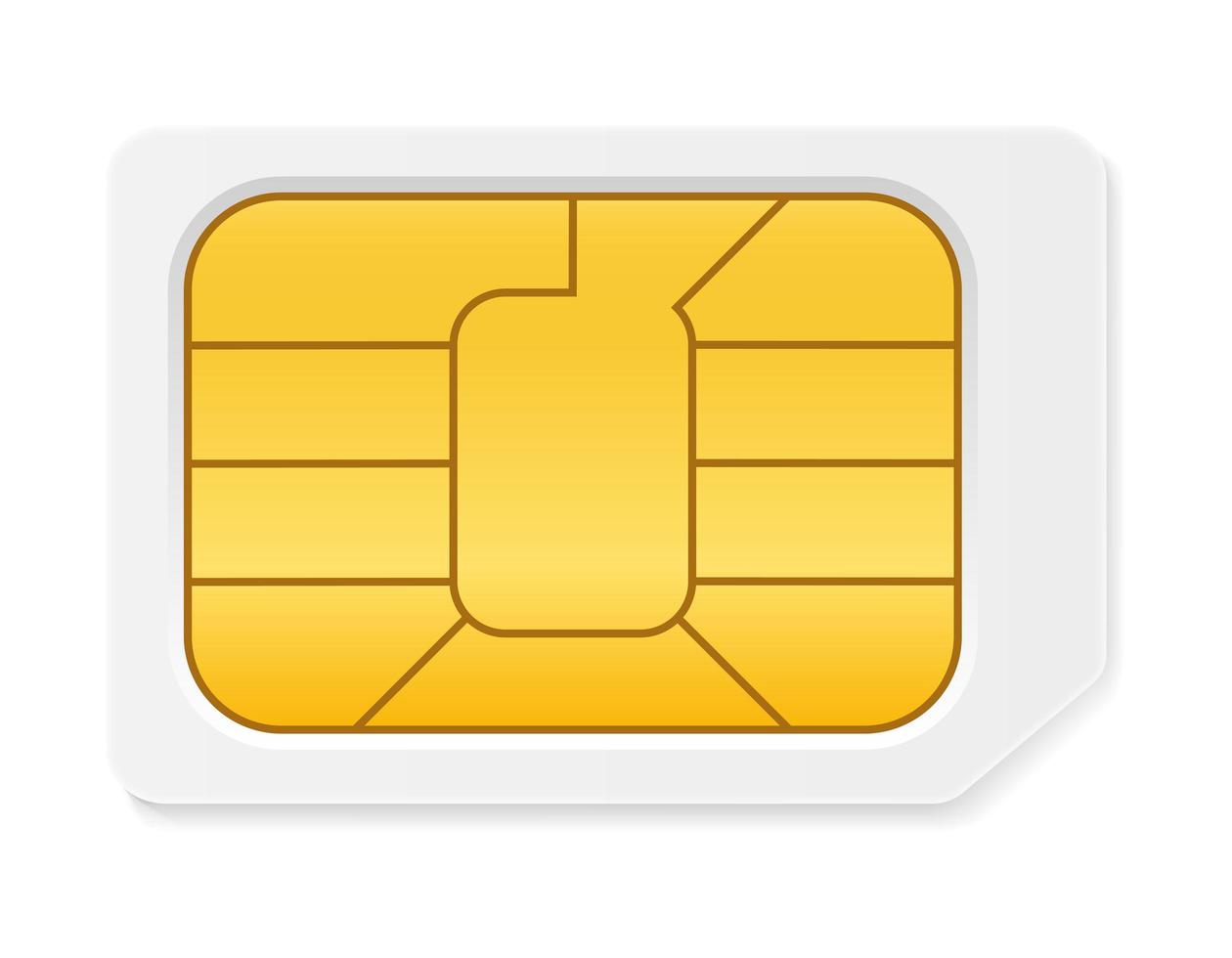 chip de tarjeta SIM para uso en comunicación digital vector