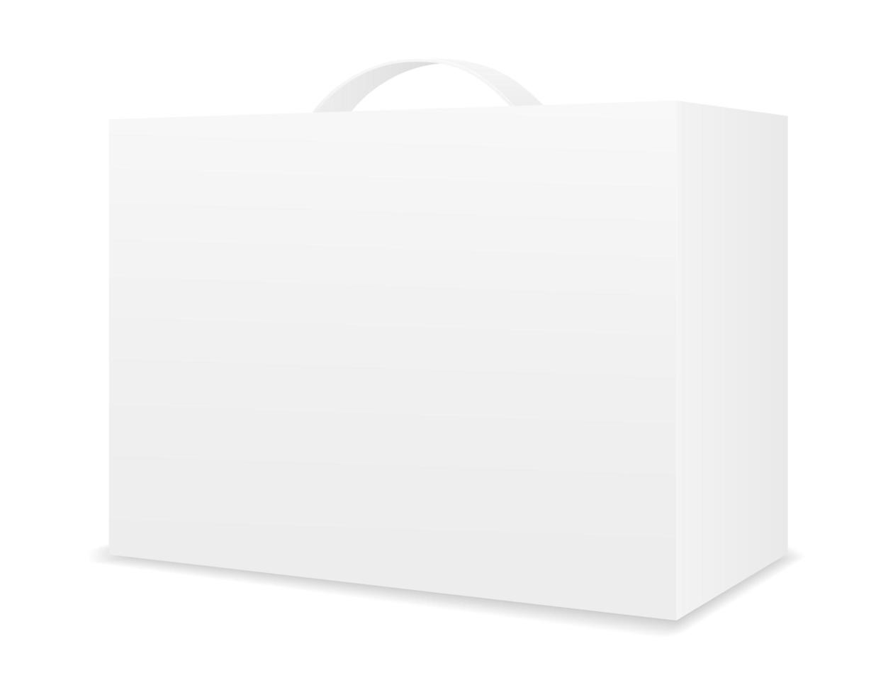 caja de cartón vacía embalaje plantilla en blanco vector