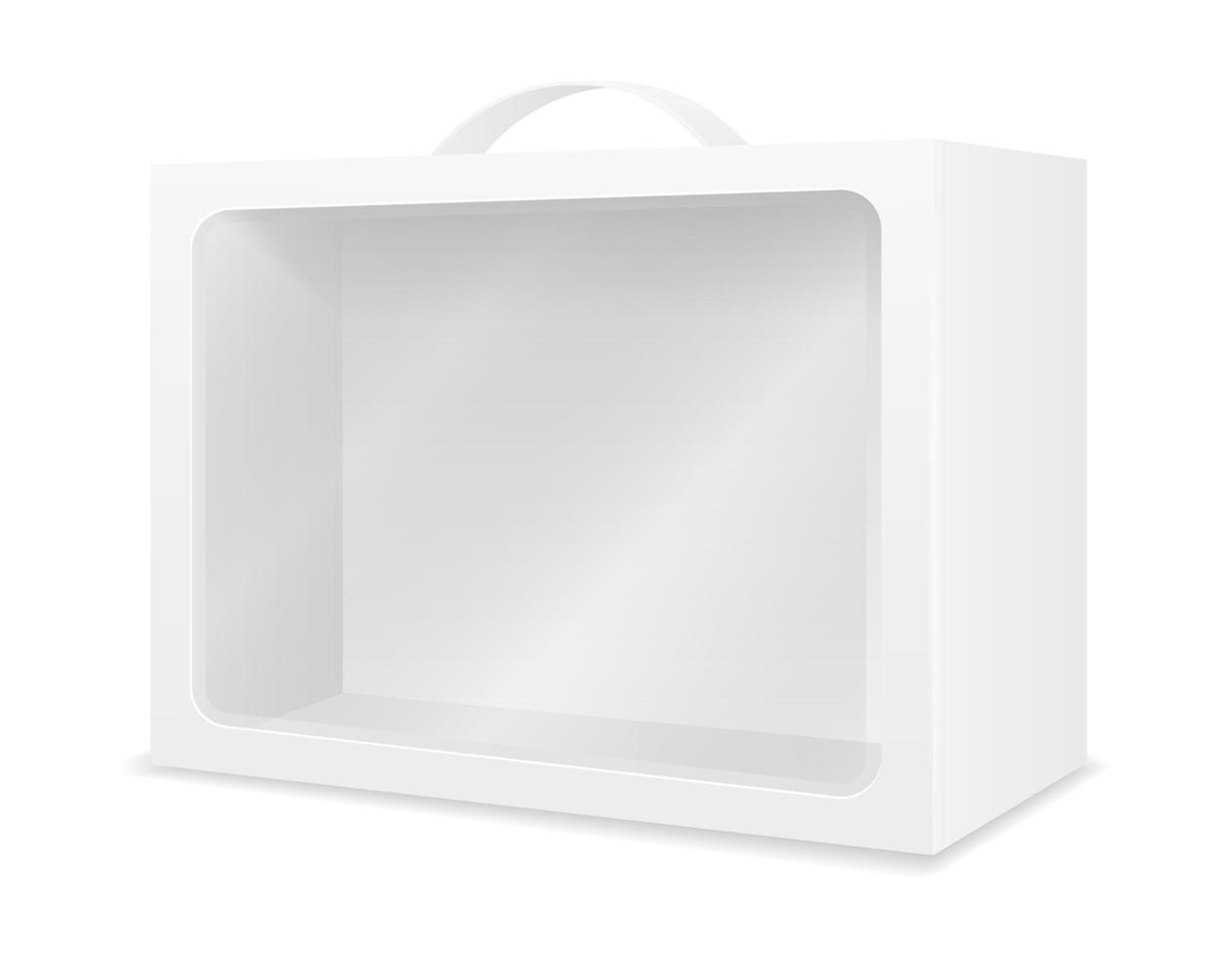 caja de cartón vacía embalaje plantilla en blanco vector