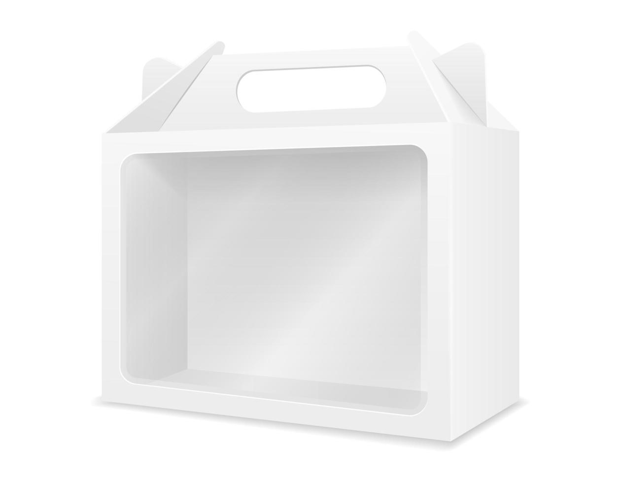 caja de cartón vacía embalaje plantilla en blanco vector