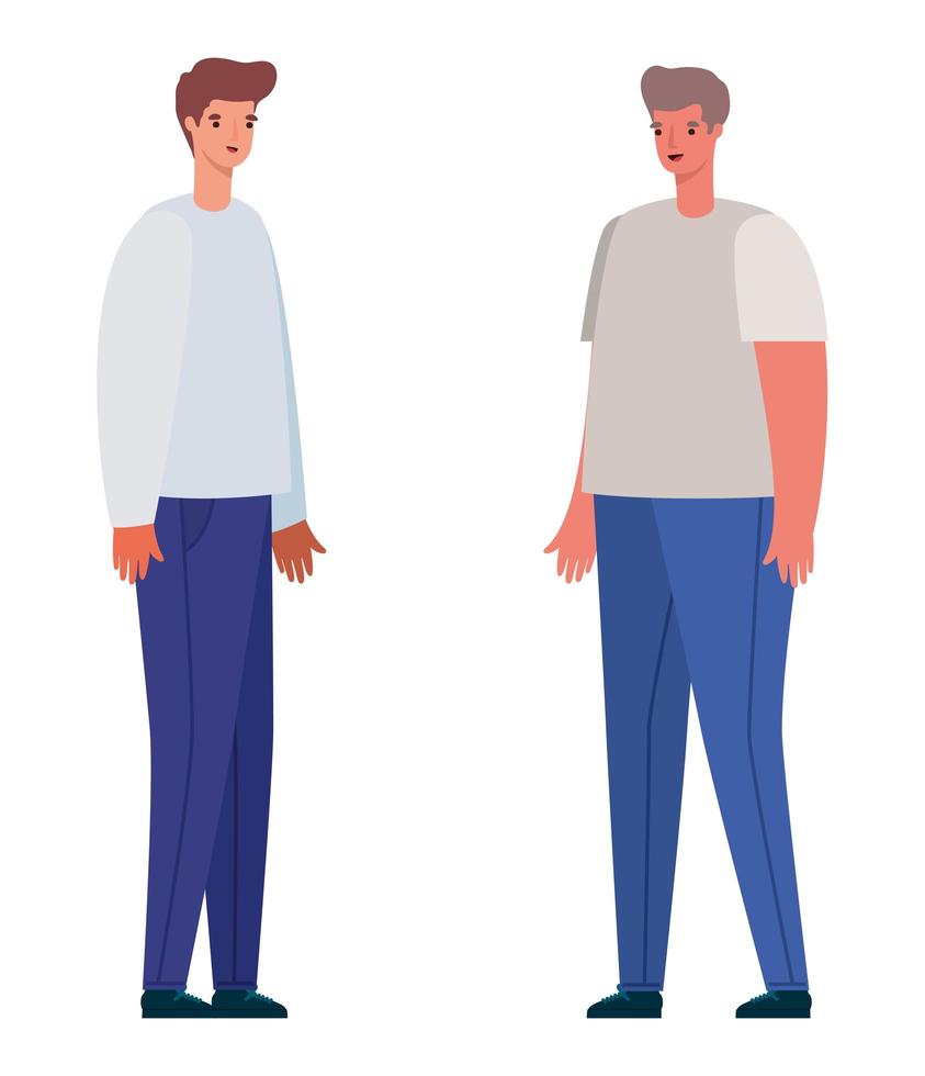 Men avatar cartoon design vector