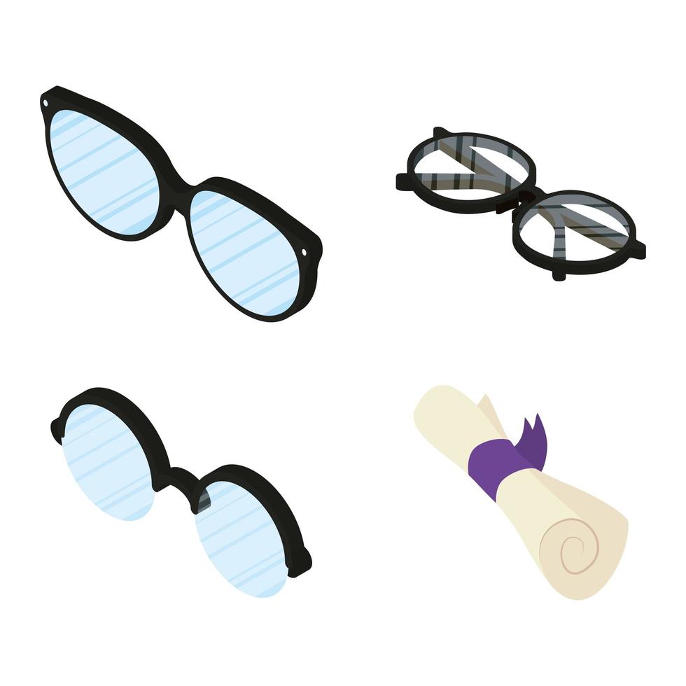 Education and school icon set vector