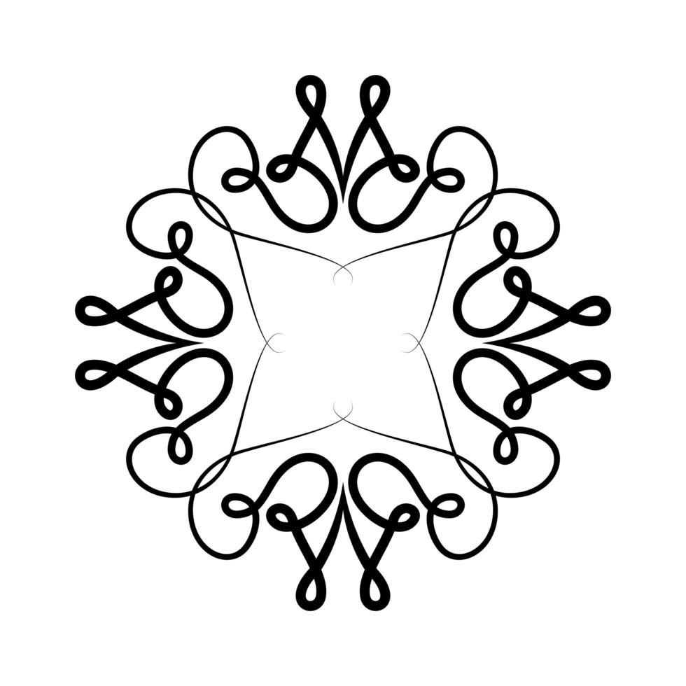 Black ornament frame design vector