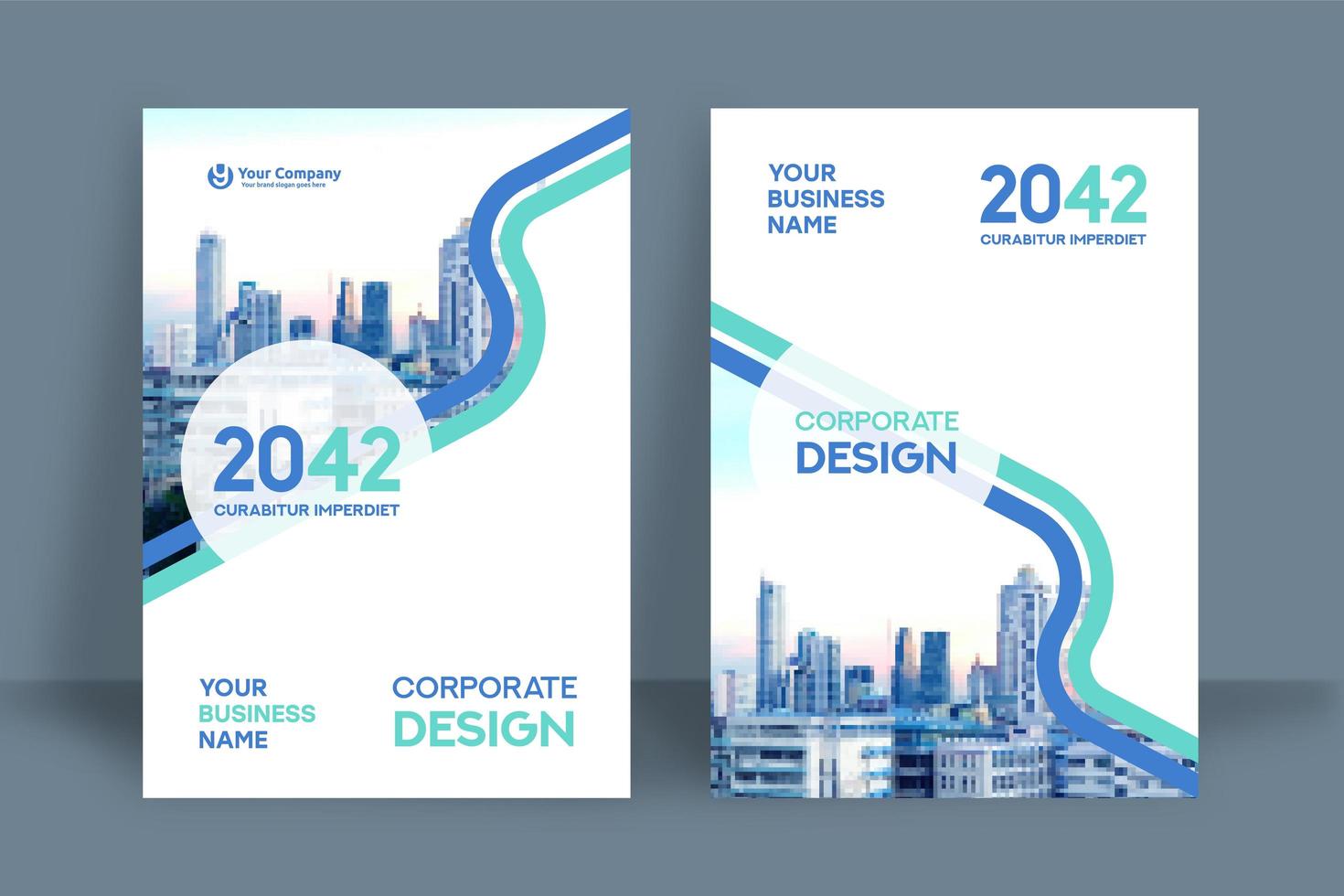 City Background Business Book Cover Design Template vector