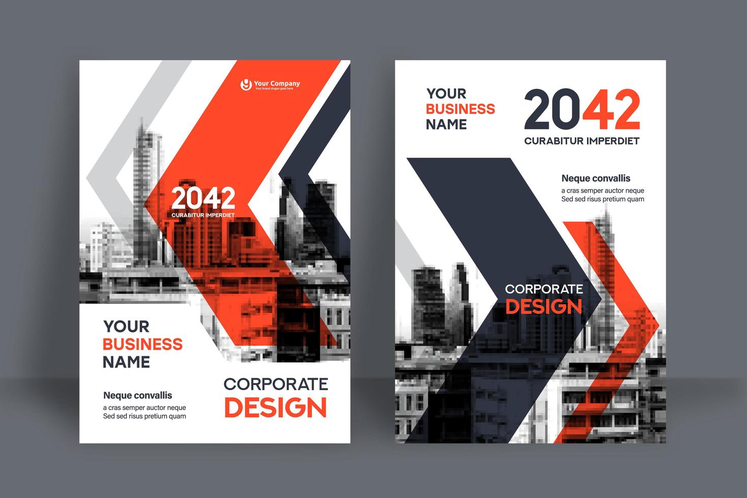 City Background Business Book Cover Design Template vector