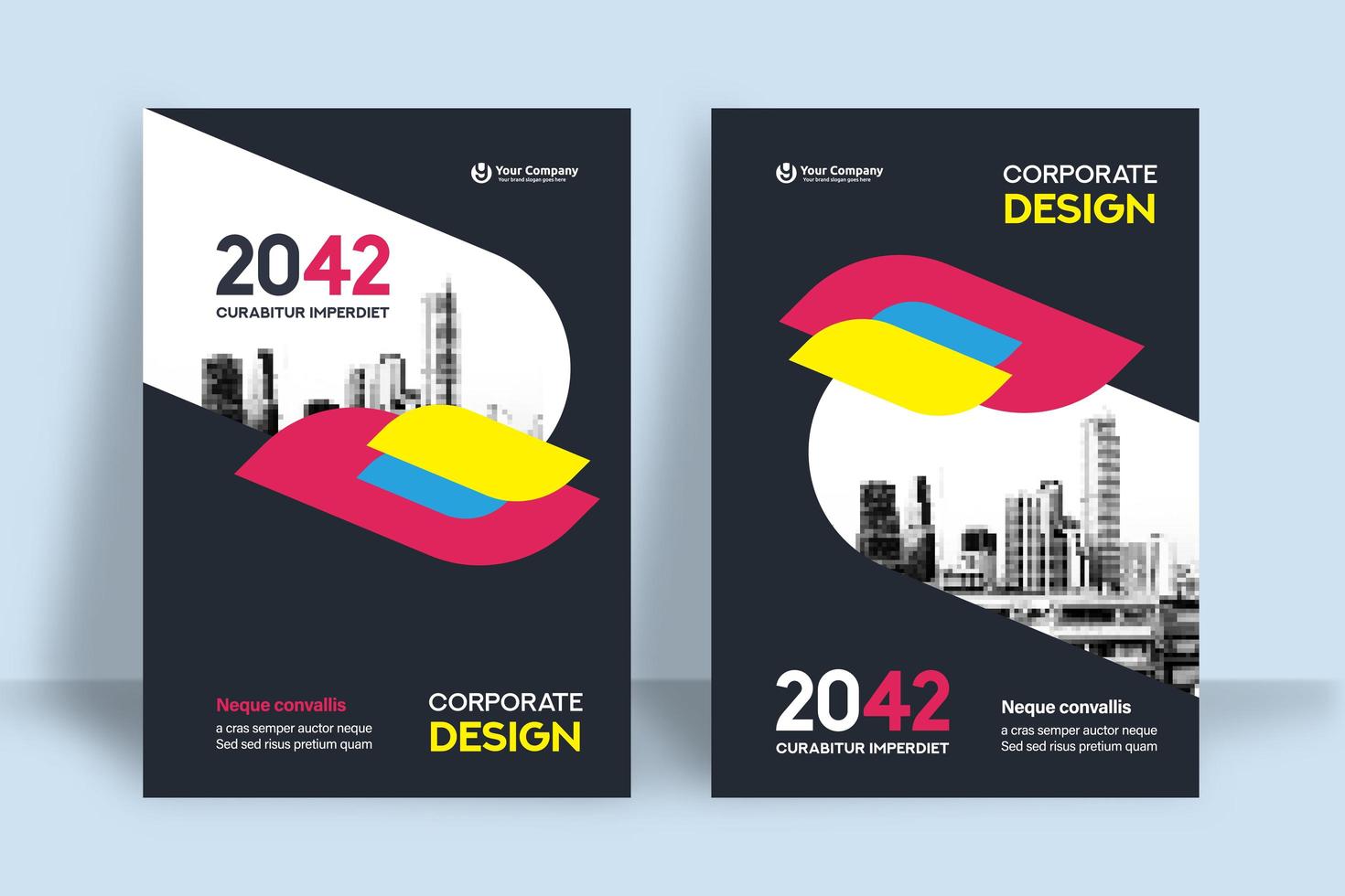 City Background Business Book Cover Design Template vector