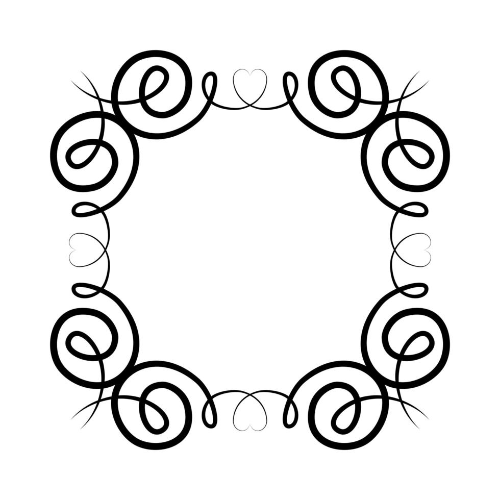 Isolated black ornament frame design vector