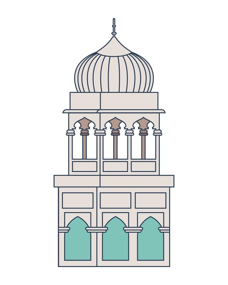 Edification of gate India and independence day vector