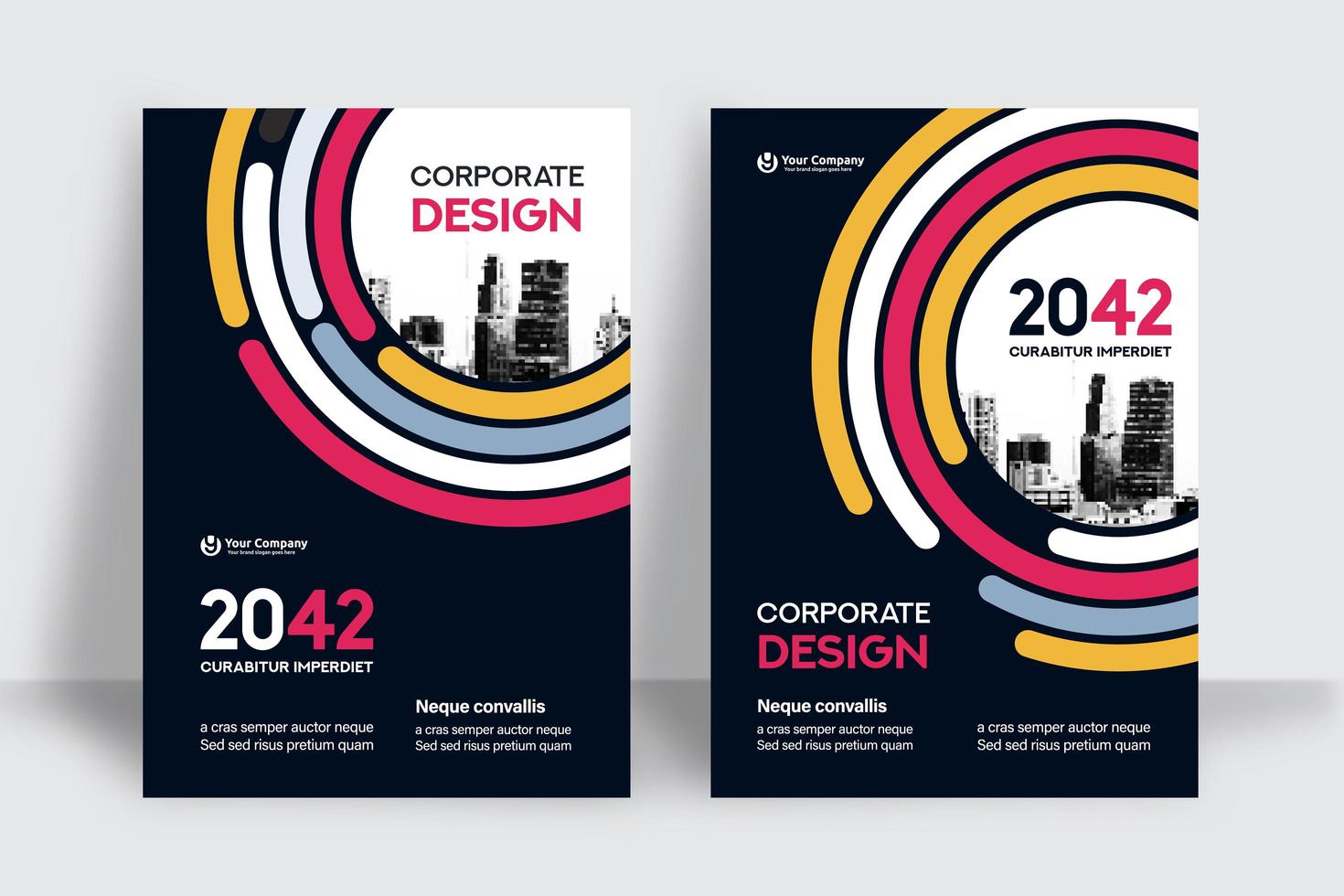 City Background Business Book Cover Design Template vector