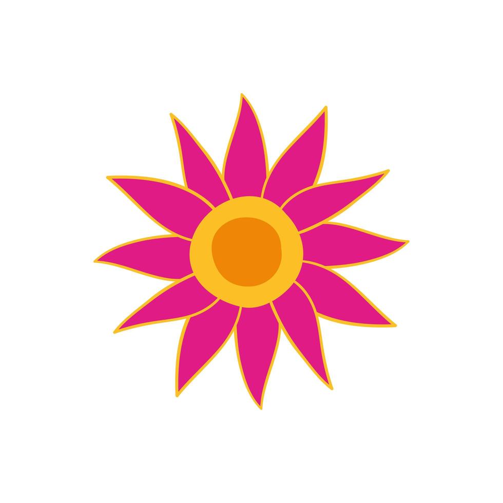 flor colorida del icono de la india vector